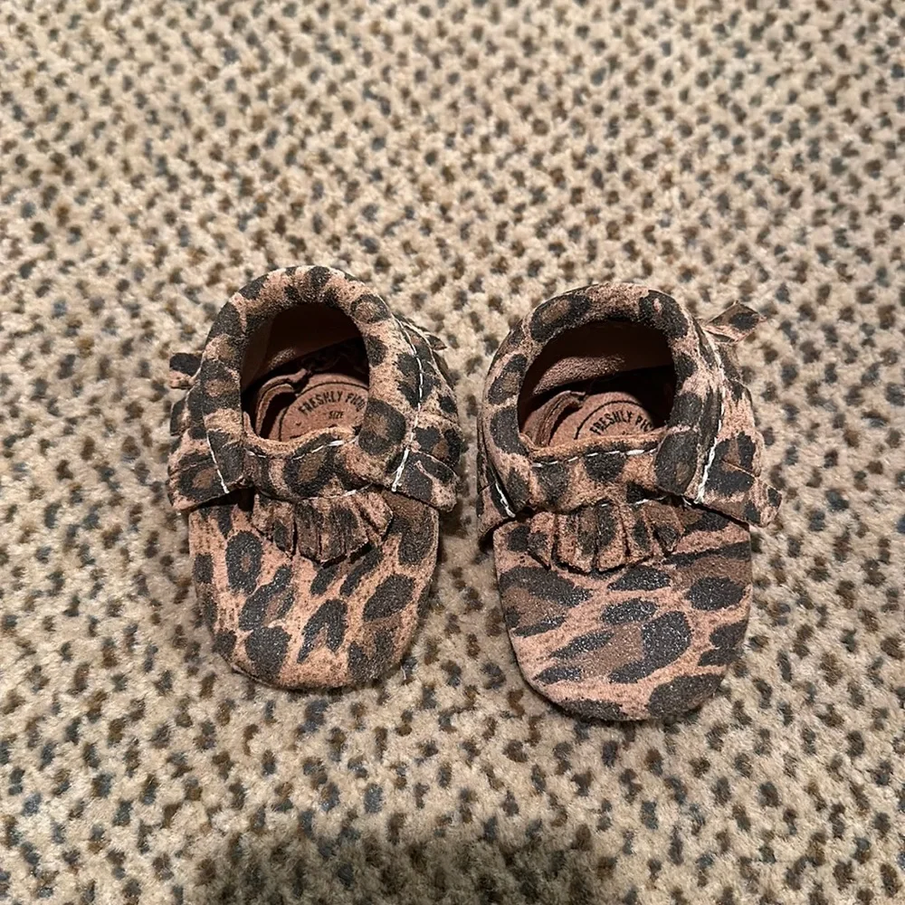 Freshly picked leopard moccasins
